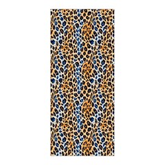Blue Brown Leopard Pleated Skirt from ArtsNow.com Back Pleats