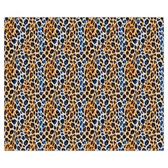Blue Brown Leopard Medium Tote Bag from ArtsNow.com Front