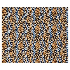Blue Brown Leopard Zipper Medium Tote Bag from ArtsNow.com Back