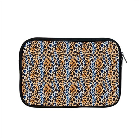 Blue Brown Leopard Apple MacBook Pro 15  Zipper Case from ArtsNow.com Front