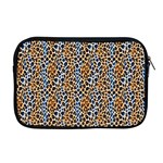 Blue Brown Leopard Apple MacBook Pro 17  Zipper Case