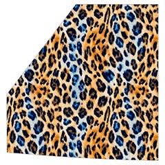 Blue Brown Leopard Kid s Button Up Puffer Vest from ArtsNow.com Pocket Right
