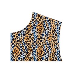 Blue Brown Leopard Women s Button Up Vest from ArtsNow.com Top Left