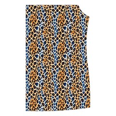 Blue Brown Leopard Women s Button Up Vest from ArtsNow.com Front Left