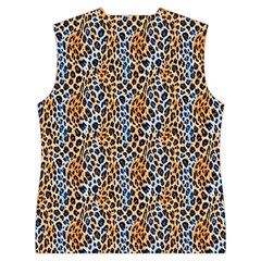 Blue Brown Leopard Women s Button Up Vest from ArtsNow.com Back