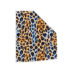 Blue Brown Leopard Women s Button Up Vest from ArtsNow.com Left Pocket