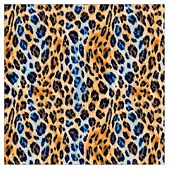 Blue Brown Leopard Everyday Shoulder Bag with Pouch Bag from ArtsNow.com Front