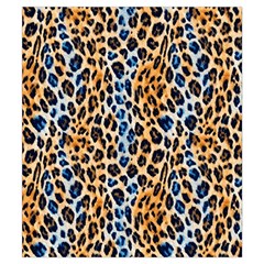 Blue Brown Leopard Everyday Shoulder Bag with Pouch Bag from ArtsNow.com Back