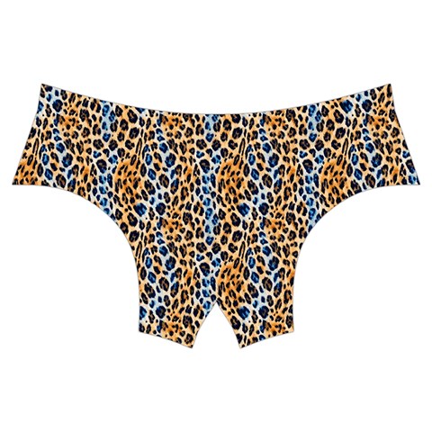 Blue Brown Leopard Men s Swim Brief from ArtsNow.com Front