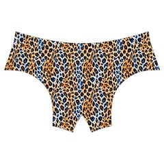 Blue Brown Leopard Men s Swim Brief from ArtsNow.com Front
