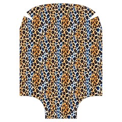 Blue Brown Leopard Luggage Cover (Medium) from ArtsNow.com Back