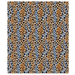 Blue Brown Leopard Belt Pouch Bag (Large) from ArtsNow.com Back Strap