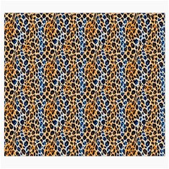 Blue Brown Leopard Roll Up Canvas Pencil Holder (S) from ArtsNow.com Front