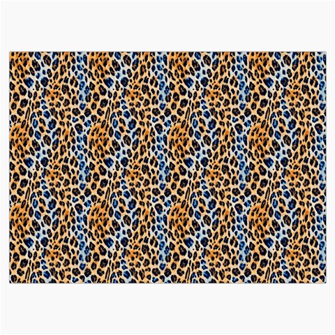 Blue Brown Leopard Roll Up Canvas Pencil Holder (M) from ArtsNow.com Front