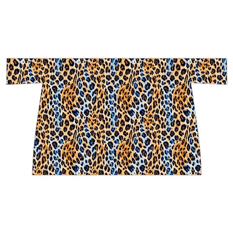 Blue Brown Leopard Wristlet Pouch Bag (Small) from ArtsNow.com Front