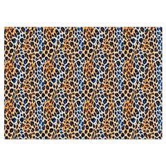 Blue Brown Leopard Wristlet Pouch Bag (Small) from ArtsNow.com Belt Loop