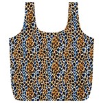 Blue Brown Leopard Full Print Recycle Bag (XXXL)