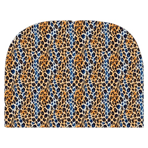 Blue Brown Leopard Make Up Case (Medium) from ArtsNow.com Front