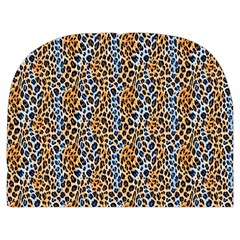 Blue Brown Leopard Make Up Case (Medium) from ArtsNow.com Back