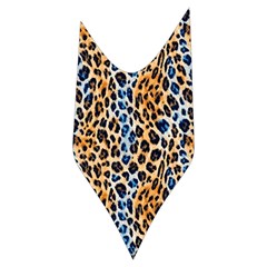 Blue Brown Leopard Women s Long Sleeve Raglan T Side Left