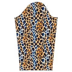 Blue Brown Leopard Kids  Long Sleeve Velvet Lounge Robe from ArtsNow.com Sleeve Right