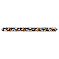 Blue Brown Leopard Kids  Long Sleeve Velvet Lounge Robe from ArtsNow.com Waistband