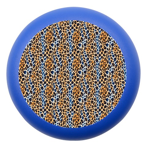 Blue Brown Leopard Dento Box with Mirror from ArtsNow.com Front