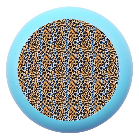 Blue Brown Leopard Dento Box with Mirror from ArtsNow.com Front
