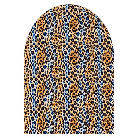 Blue Brown Leopard Microwave Oven Glove from ArtsNow.com Front