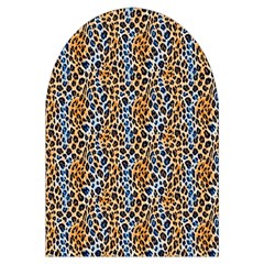 Blue Brown Leopard Microwave Oven Glove from ArtsNow.com Front