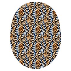 Blue Brown Leopard Microwave Oven Glove from ArtsNow.com Palm