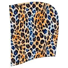 Blue Brown Leopard Kids  Stylish Hooded Puffer Vest from ArtsNow.com Hood Left