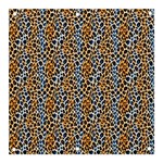 Blue Brown Leopard Banner and Sign 3  x 3 