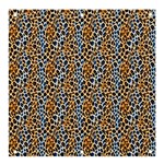 Blue Brown Leopard Banner and Sign 4  x 4 