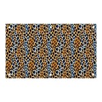 Blue Brown Leopard Banner and Sign 5  x 3 