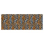 Blue Brown Leopard Banner and Sign 8  x 3 
