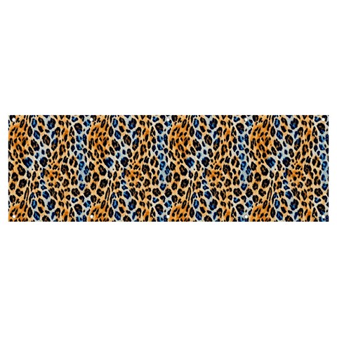 Blue Brown Leopard Banner and Sign 12  x 4  from ArtsNow.com Front