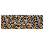 Blue Brown Leopard Banner and Sign 12  x 4 