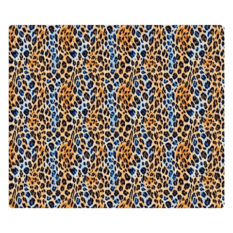 Blue Brown Leopard 50  x 40  Premium Plush Fleece Blanket (Small) from ArtsNow.com 50 x40  Blanket Front