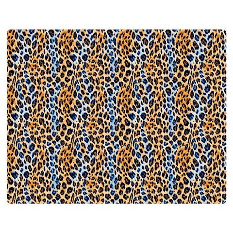 Blue Brown Leopard 60  x 50  Premium Plush Fleece Blanket (Medium) from ArtsNow.com 60 x50  Blanket Front