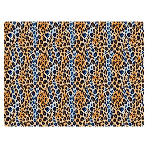 Blue Brown Leopard 40  x 30  Premium Plush Fleece Blanket (Extra Small) from ArtsNow.com 40 x30  Blanket Front
