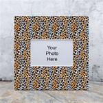 Blue Brown Leopard White Box Photo Frame 4  x 6 