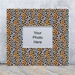 Blue Brown Leopard White Wall Photo Frame 5  x 7 