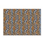 Blue Brown Leopard Crystal Sticker (A4)