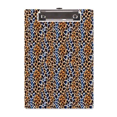 Blue Brown Leopard A5 Acrylic Clipboard from ArtsNow.com Front