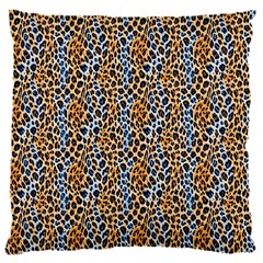Blue Brown Leopard 16  Baby Flannel Cushion Case (Two Sides) from ArtsNow.com Back
