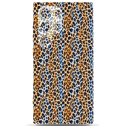 Blue Brown Leopard Samsung Galaxy S24 Ultra 6.9 Inch Black TPU UV Case from ArtsNow.com Front