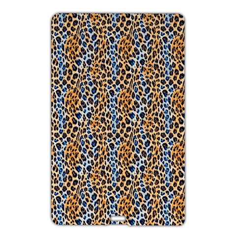 Blue Brown Leopard Name Card Style USB Flash Drive from ArtsNow.com Front