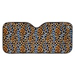 Blue Brown Leopard Car Windshield Sunshade