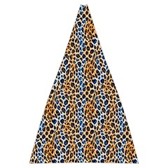 Blue Brown Leopard Automatic Folding Umbrella with Case (Large) from ArtsNow.com 13.71 x19.92  Umbrella - 2